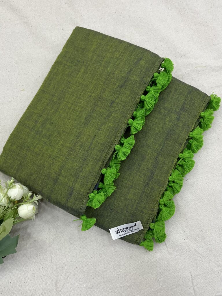 Kiwi Mulmul Saree