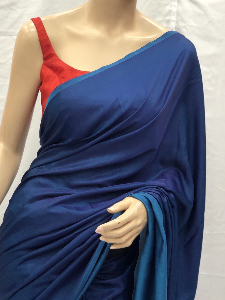 Peacock Blue Malai Silk