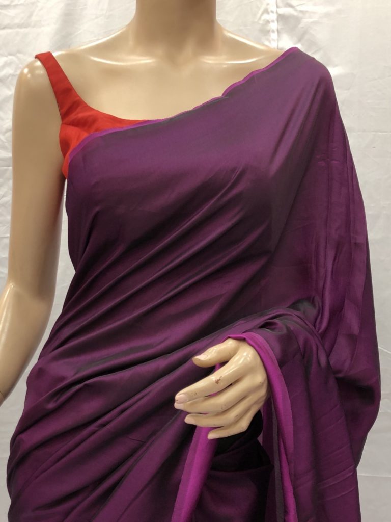 Wine Malai Silk Saree