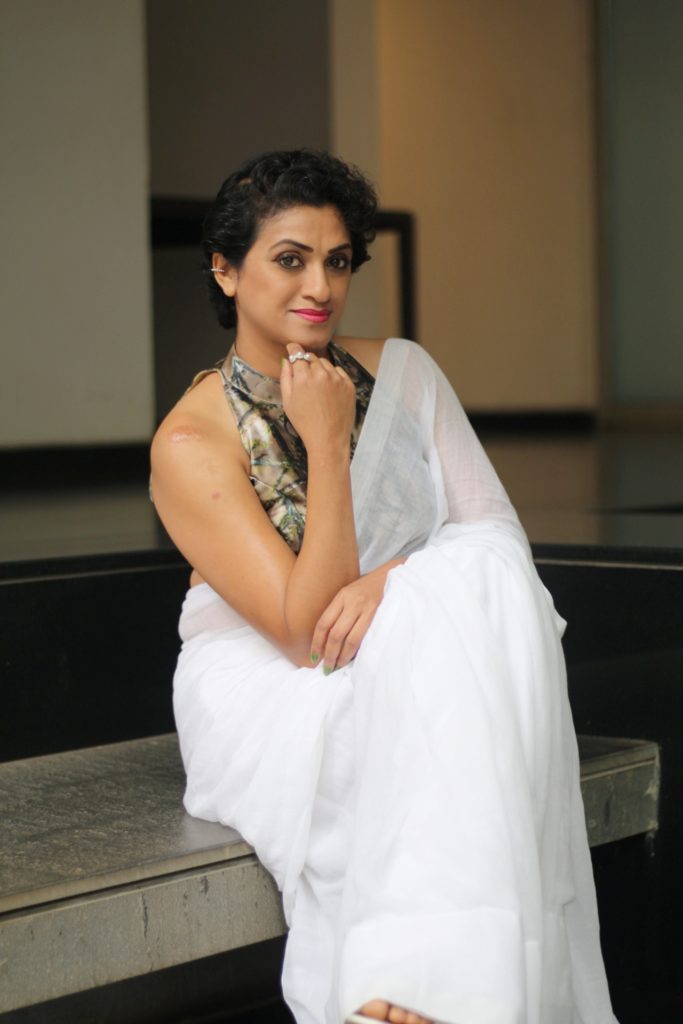 White Mulmul Saree