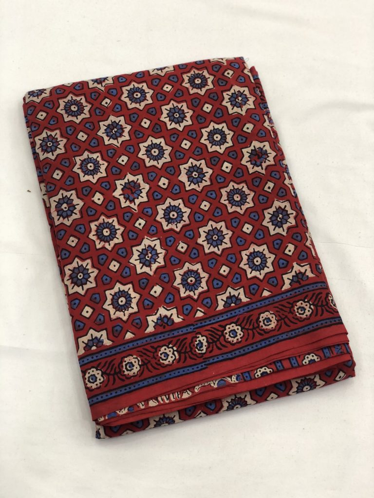 Ajrakh Mul Saree 16