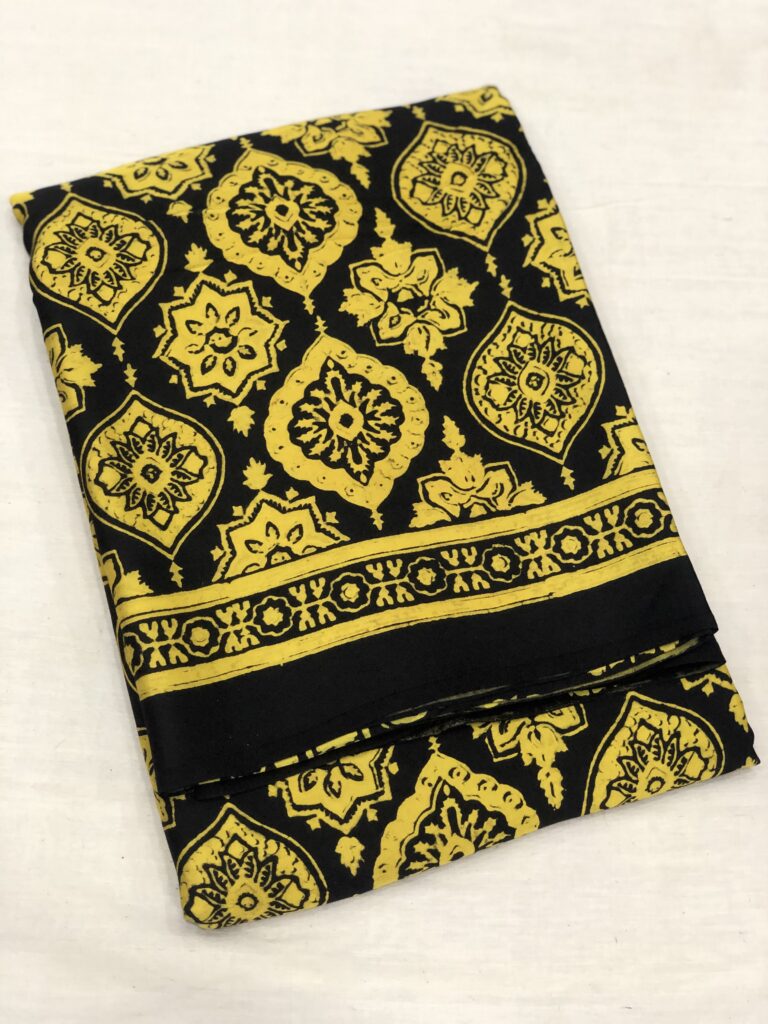 Ajrakh Modal Silk Saree 015