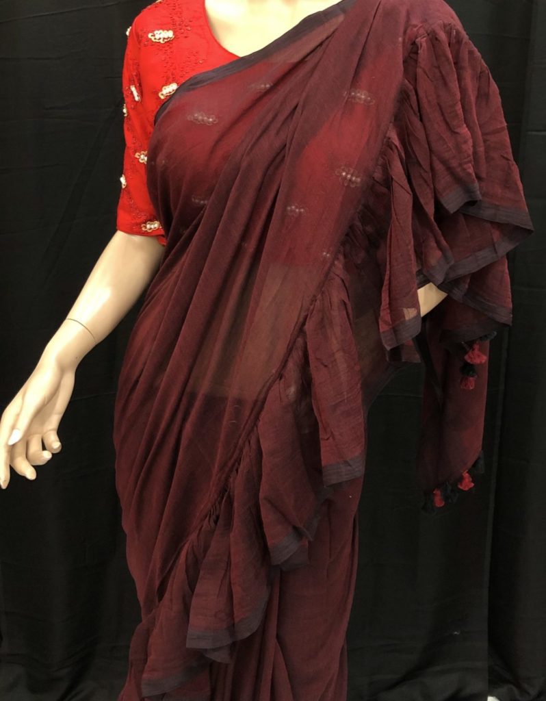 Maroon Ruffle