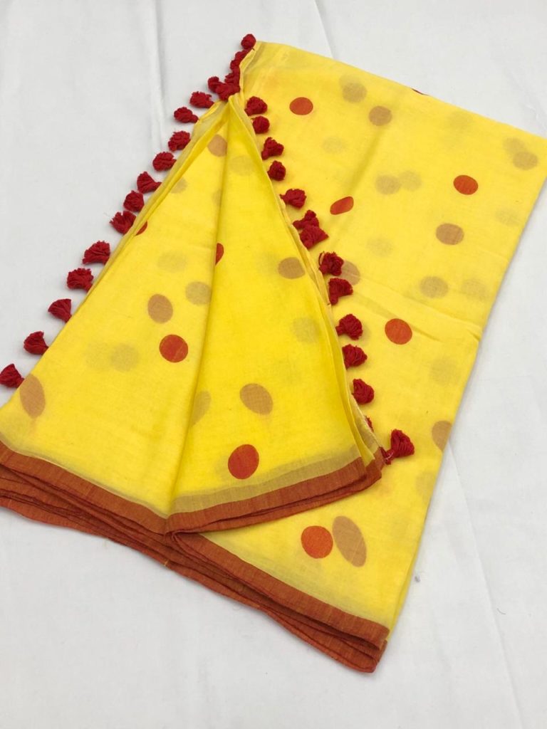 Yellow Red Polka Dot