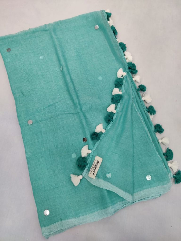 Electric Blue Sequine Pompom