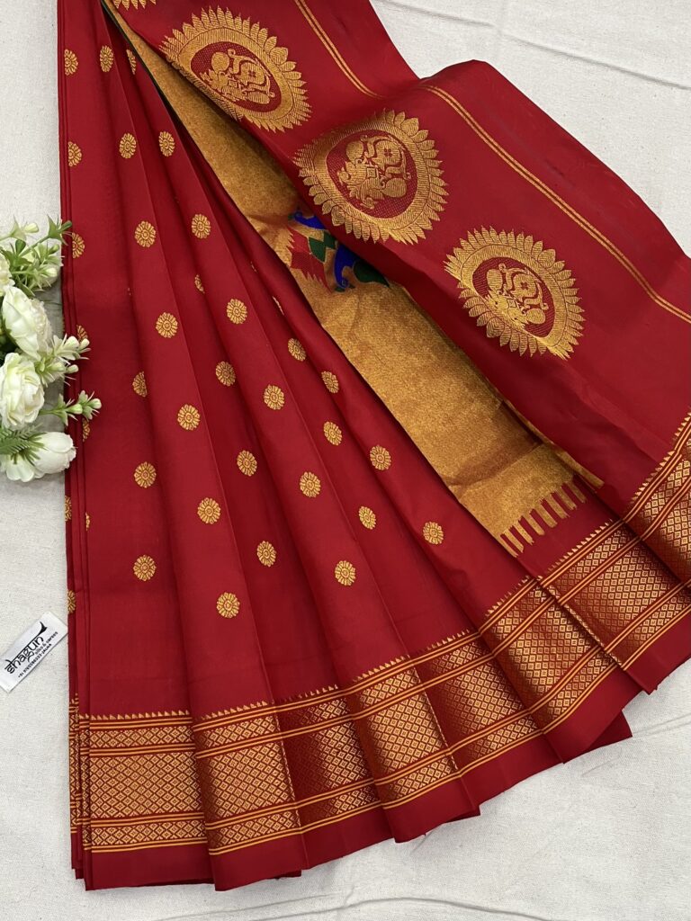 Red Kalanjali Shagun Paithani Silk Saree
