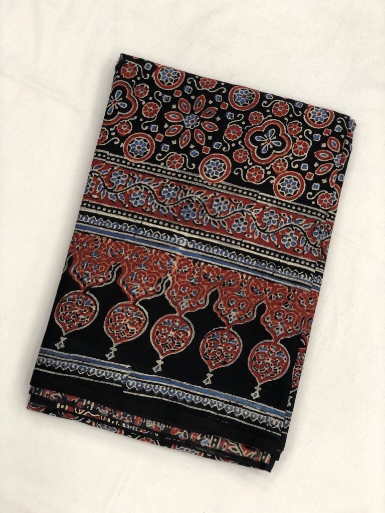 Ajrakh Mul Saree 18