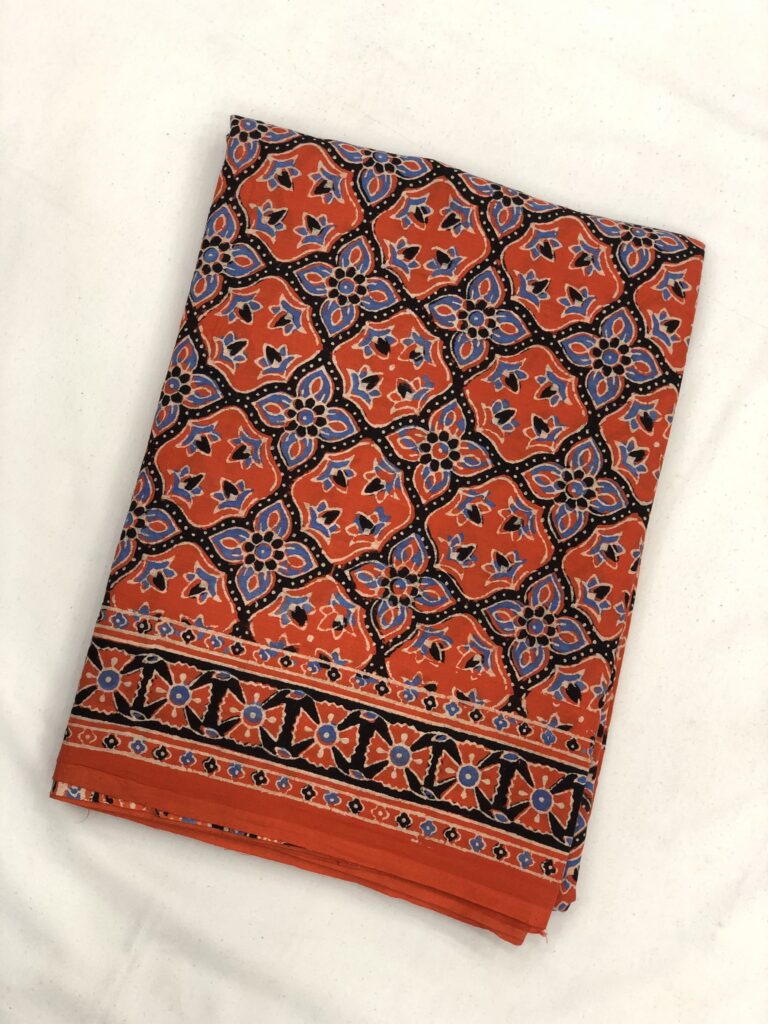 Ajrakh Mul Saree 27