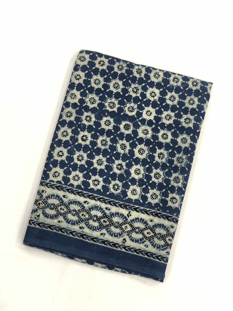 Ajrakh Mul Saree 13