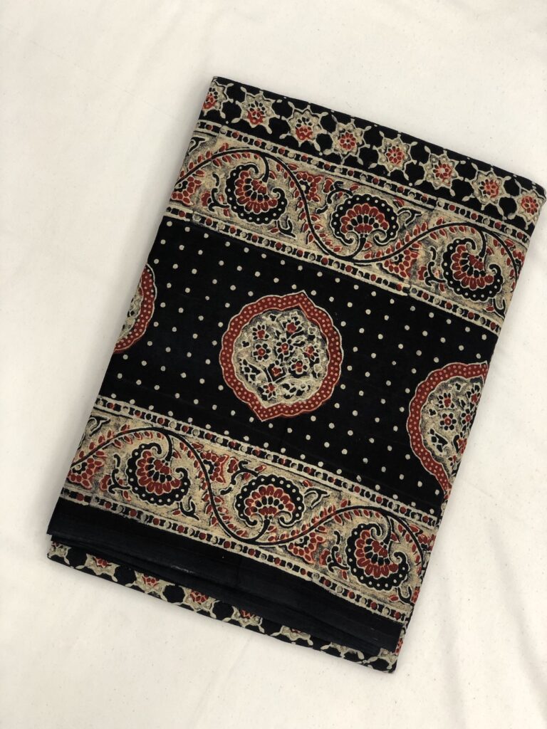 Ajrakh Mul Saree 12