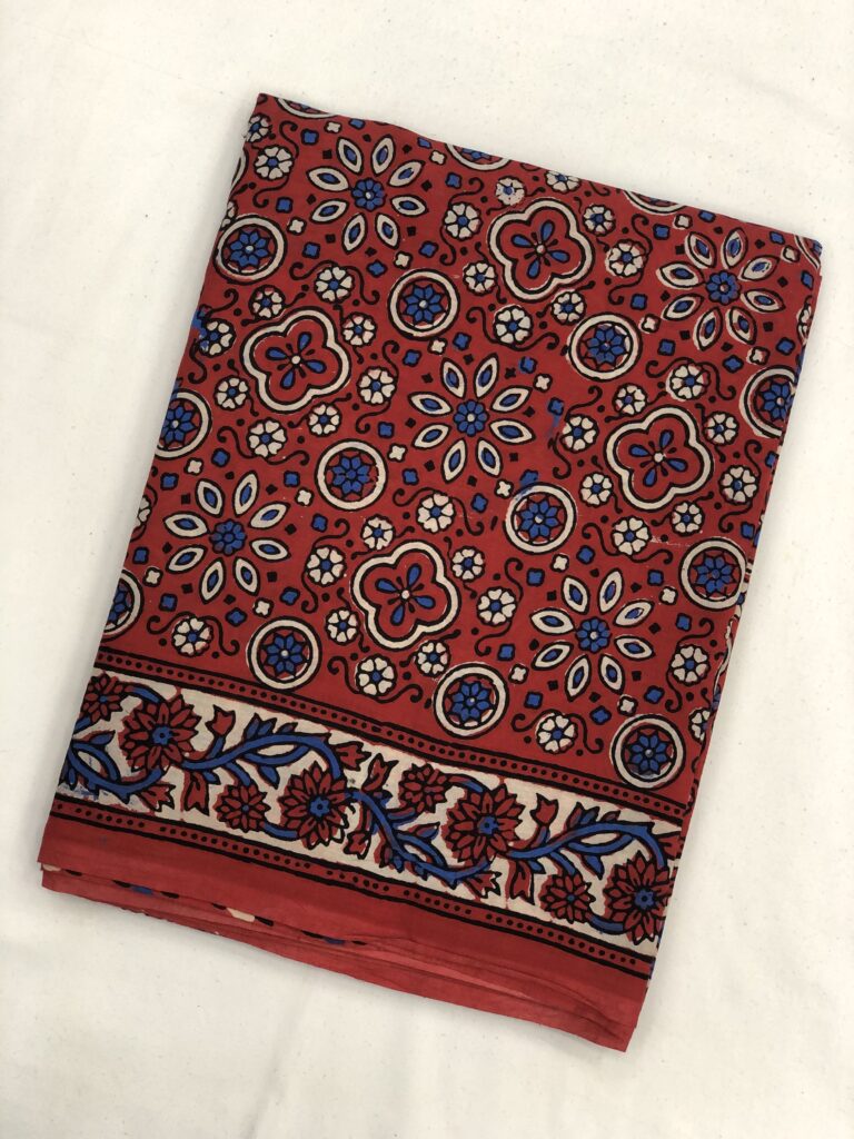 Ajrakh Mul Saree 15