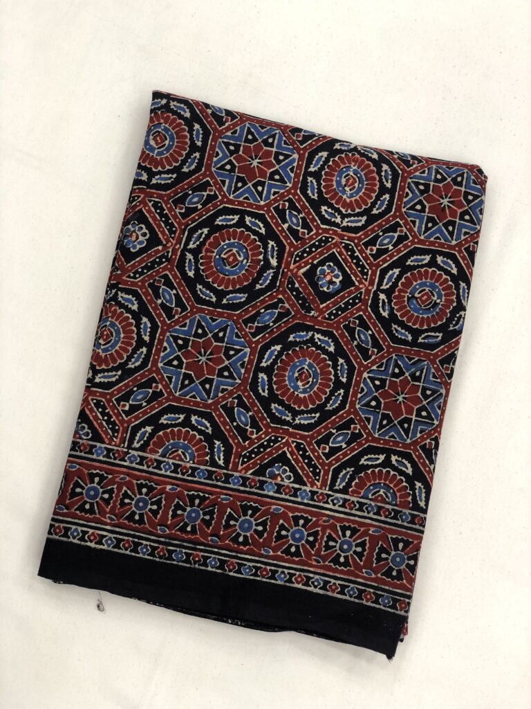 Ajrakh Mul Saree 11
