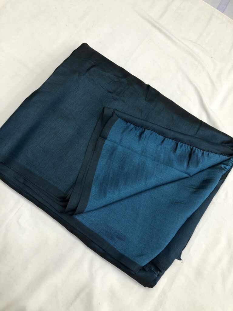 Teal Blue Malai Silk Saree