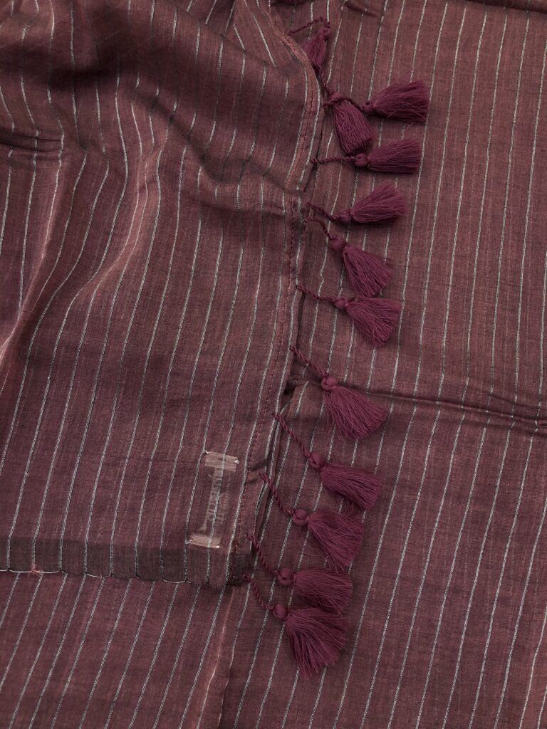 Kathya Silver Zari Lines Mulmul
