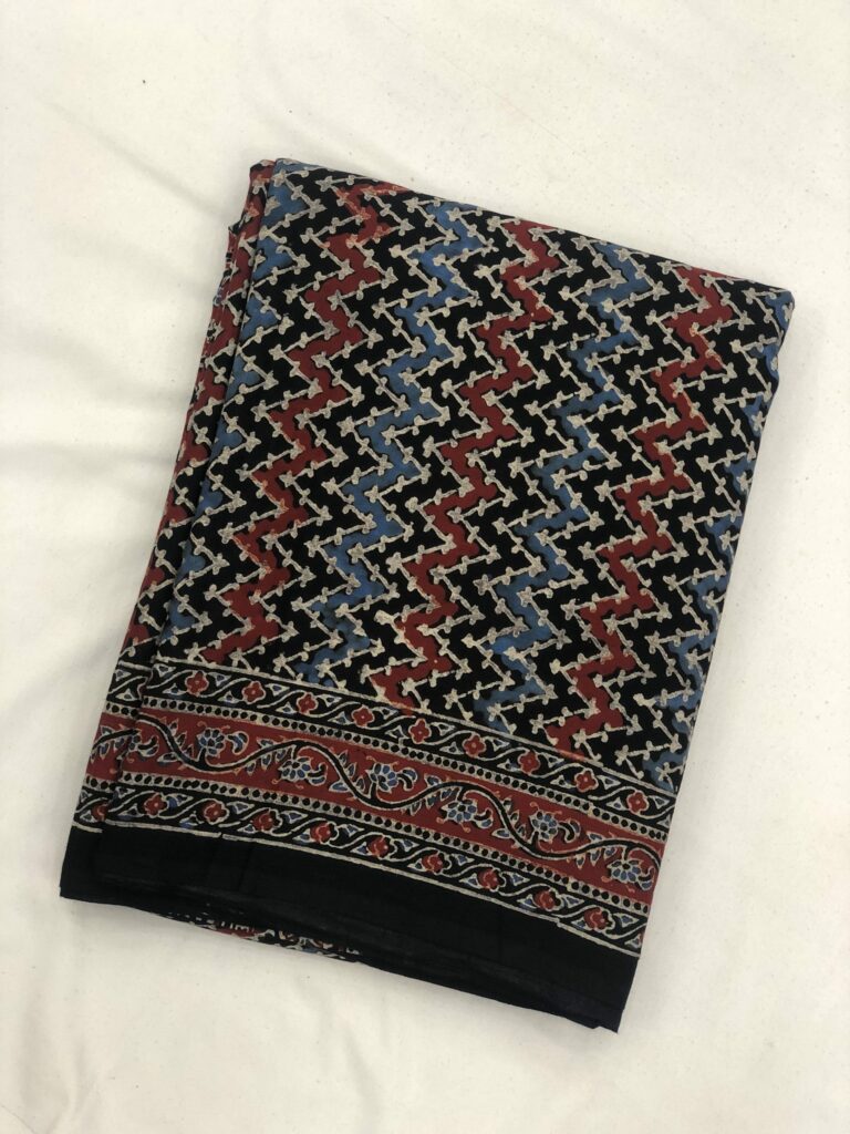 Ajrakh Mul Saree 29