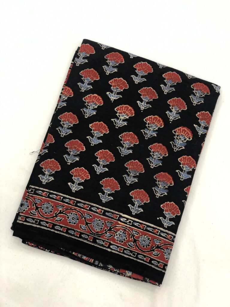 Ajrakh mul Saree 35