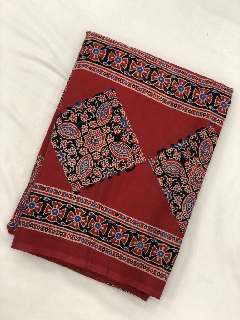 Ajrakh Mul Saree 37
