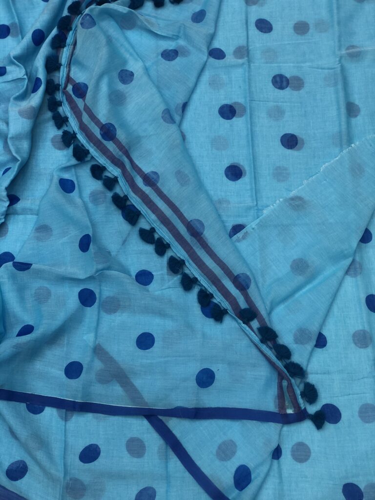 Aasmani Polka Dot