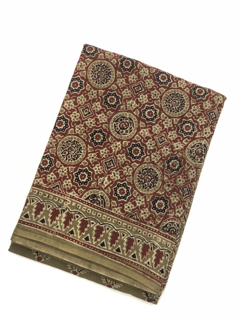 Ajrakh Mul Saree 38