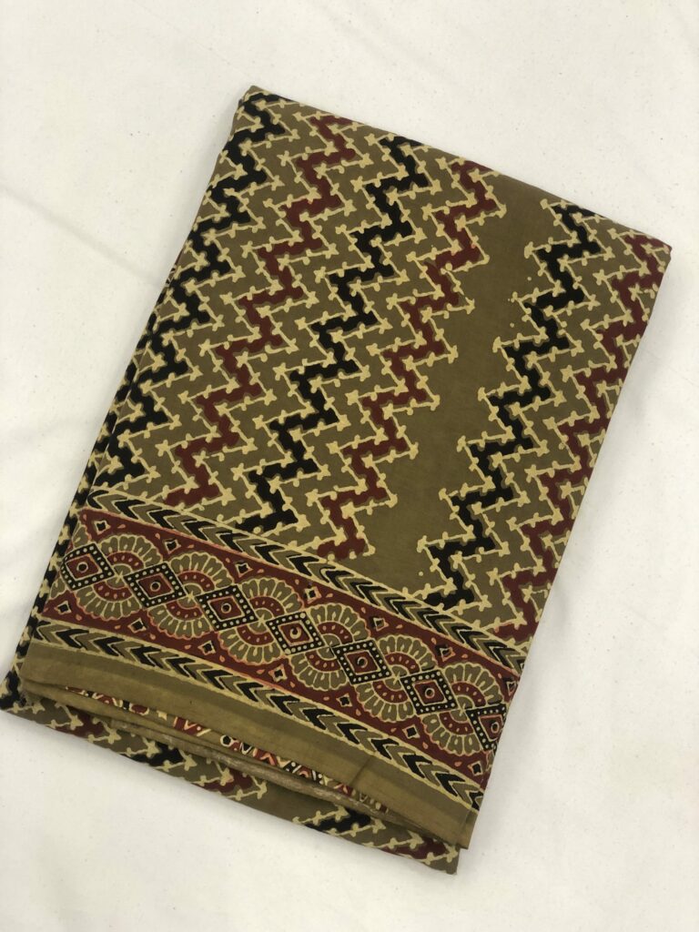 Ajrakh Mul Saree 32