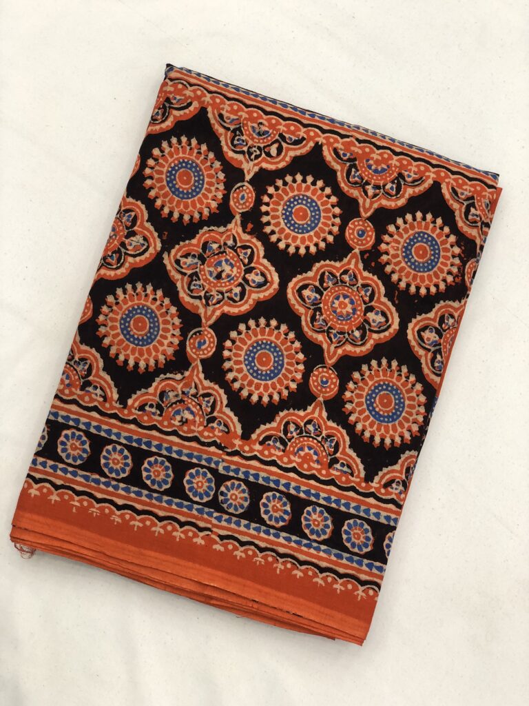 Ajrakh Mul Saree 33