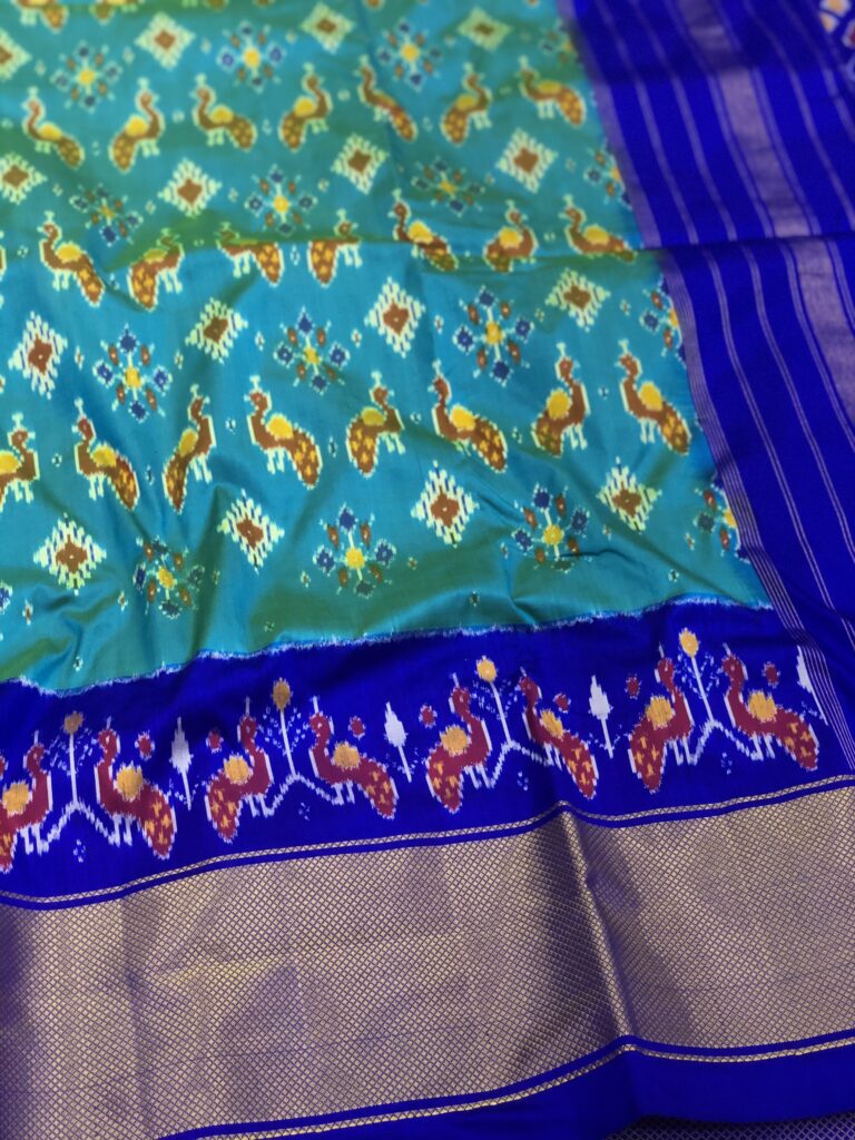 Chintamani Blue 029 Pochampally Silk Saree