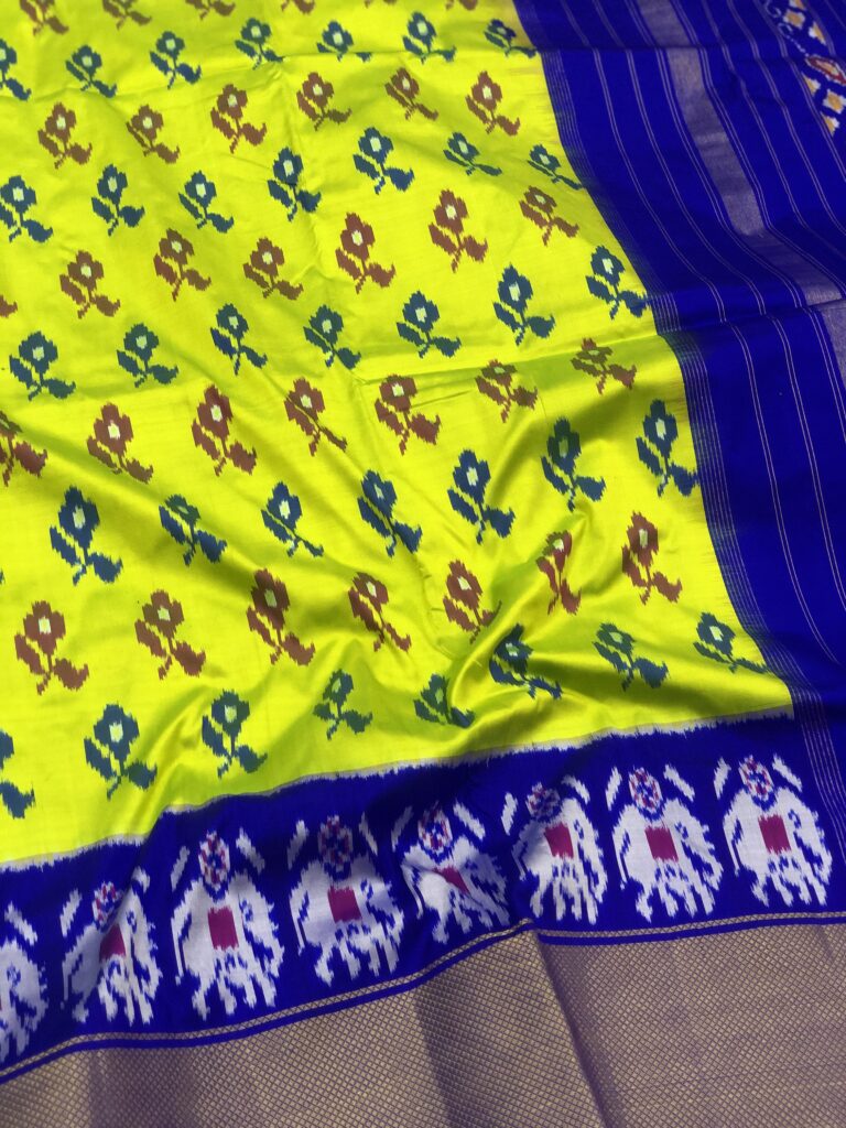 Sneha Blue 032 Pochampally Silk Saree