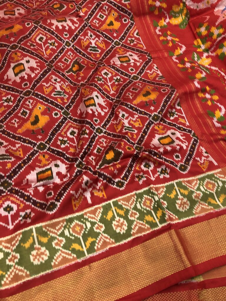 Red To Red 042 Pochampally Silk Saree