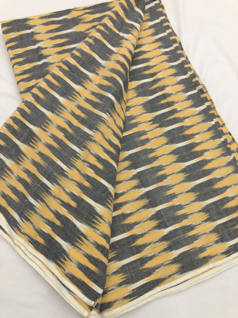 Mango Grey Handloom Ikkat Fabric