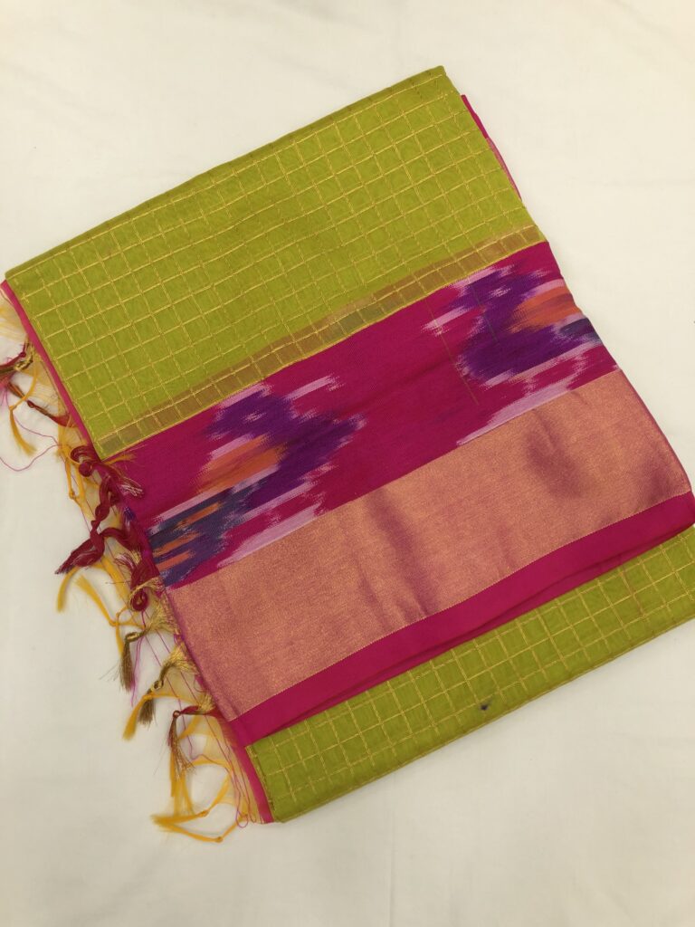 Mehendi Green By Pink Golden Checks
