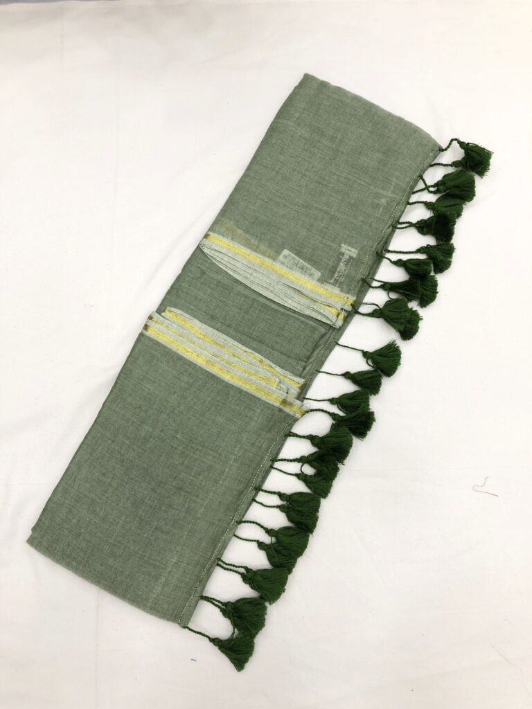 Olive Green Zari Border