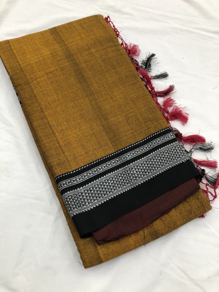 Gold Black Ilkal Silk Cotton Saree