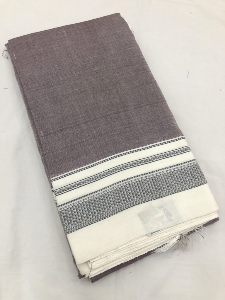 Black Salt White Ilkal Cotton Saree