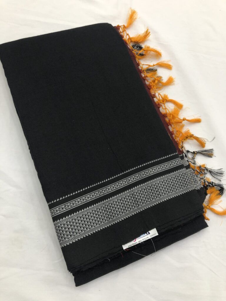 Black Ilkal Cotton Saree