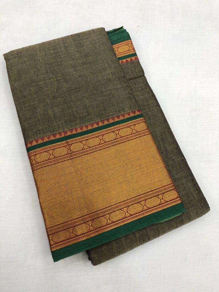 Gadwal Zari Border Bhagyanagar Cotton Saree 4