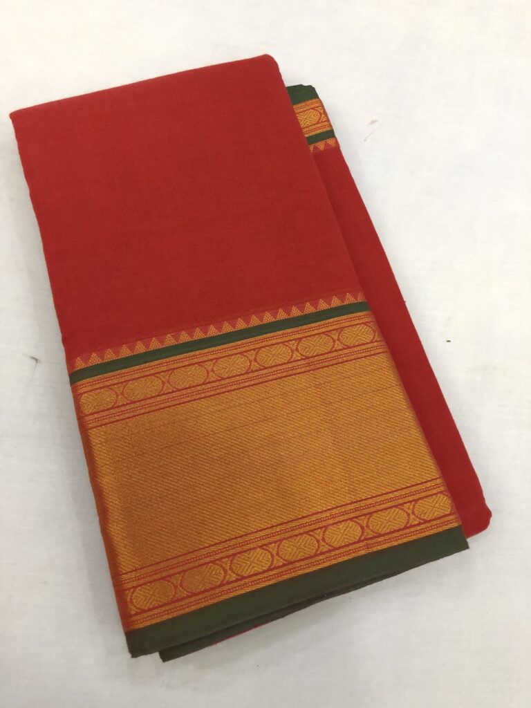 Gadwal Zari Border Bhagyanagar Cotton Saree 5