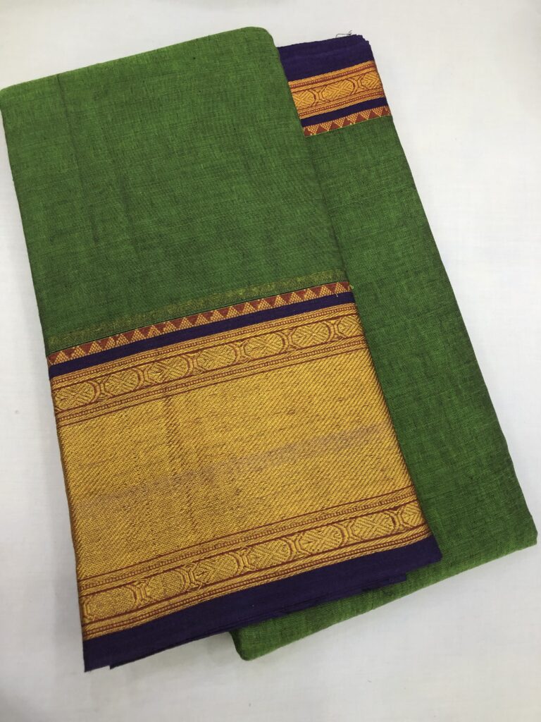 Gadwal Zari Border Bhagyanagar Cotton Saree 1