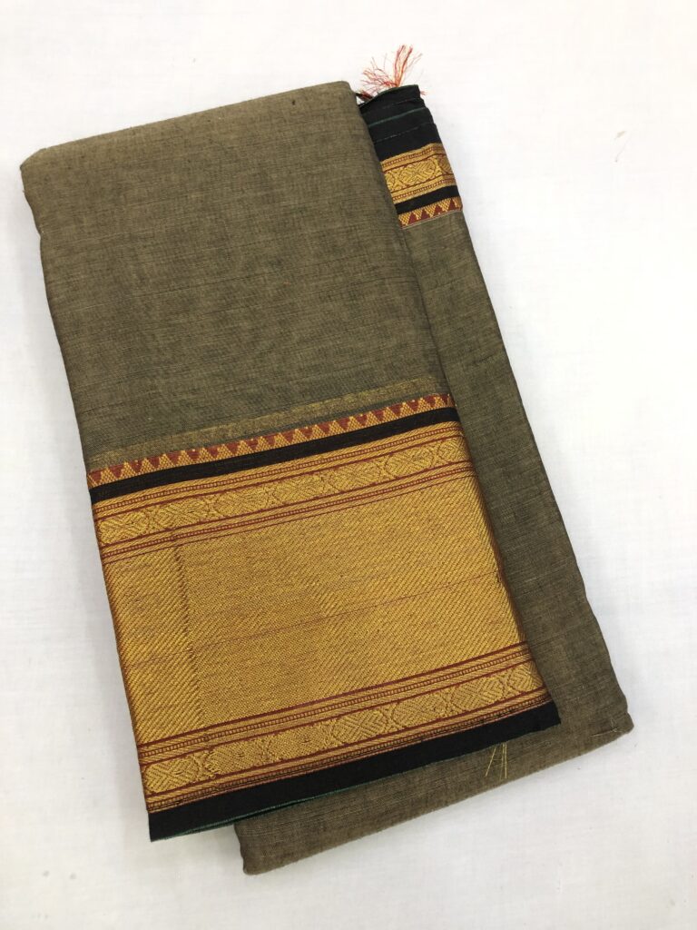 Gadwal Zari Border Bhagyanagar Cotton Saree 9