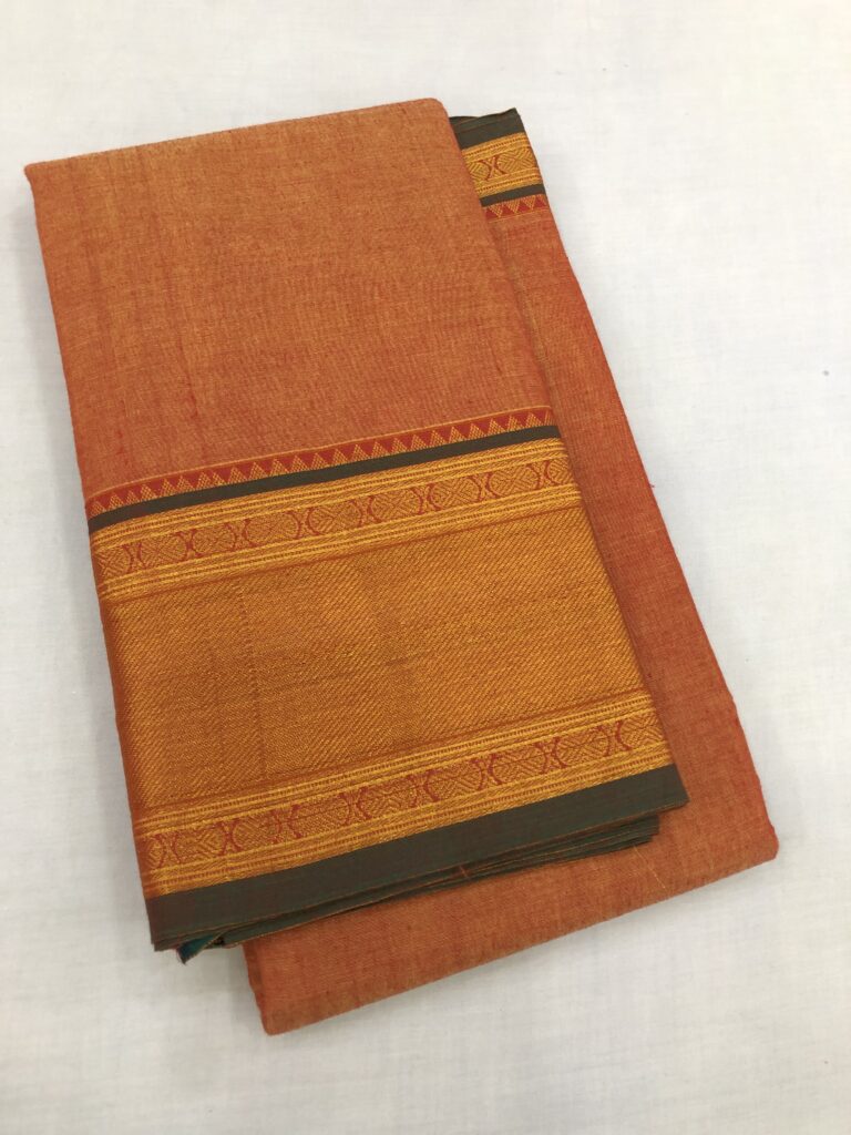 Gadwal Zari Border Bhagyanagar Cotton Saree 7