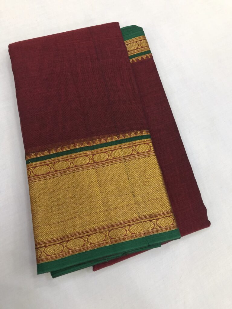 Gadwal Zari Border Bhagyanagar Cotton Saree 10