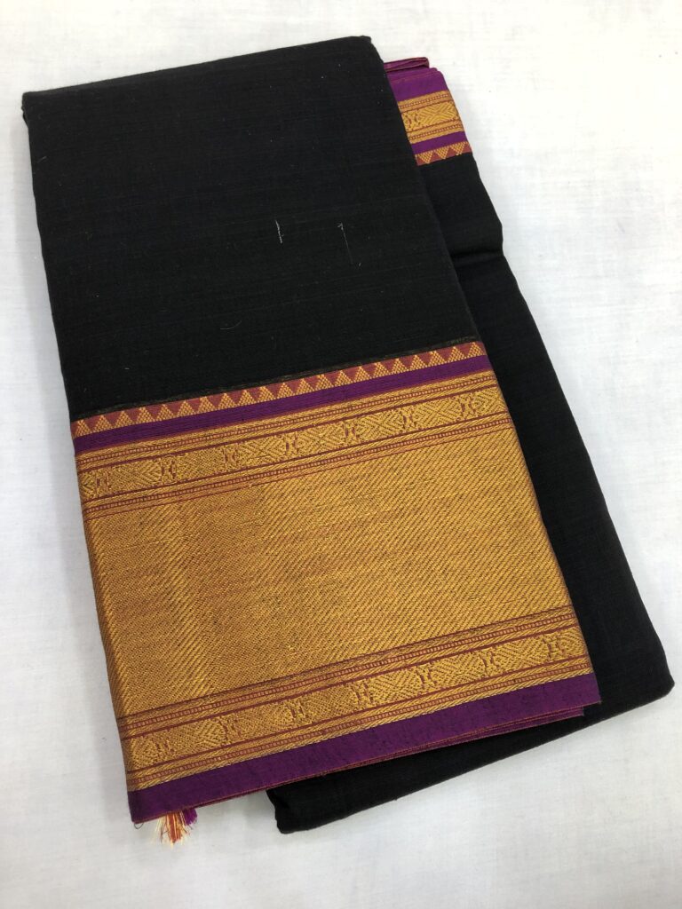 Gadwal Zari Border Bhagyanagar Cotton Saree 11