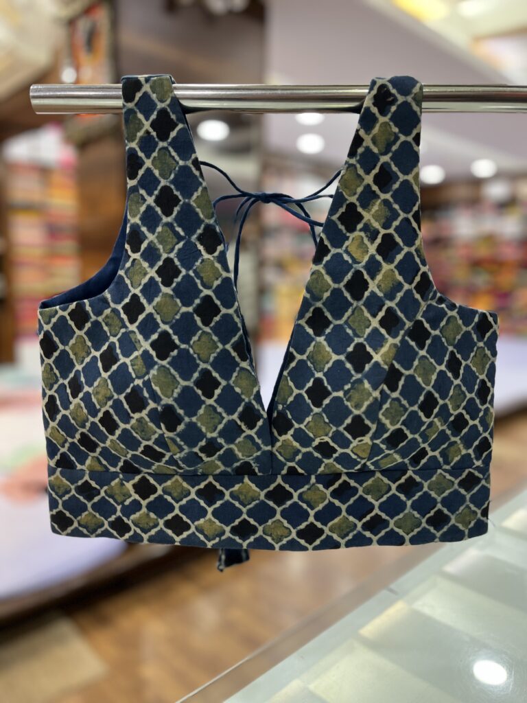 Camouflage Ajrakh Cobra Print Sleeveless Blouse
