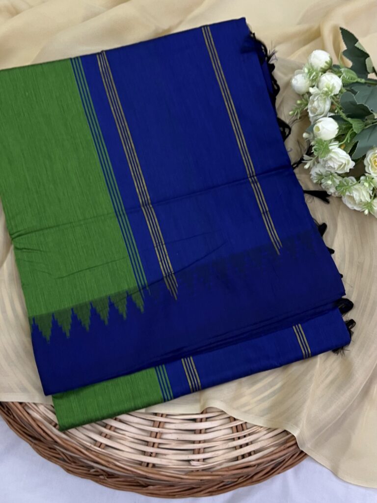 Kalyani Cotton Plain Body Stripe Pallu 013