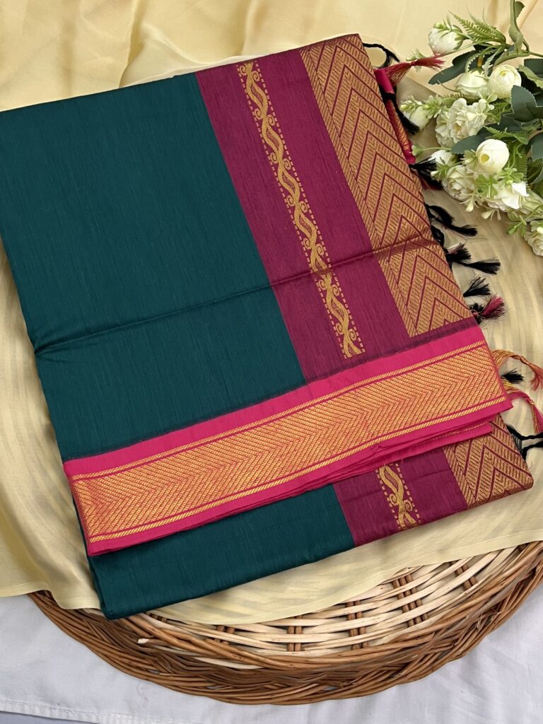 Kalyani Cotton Plain Body Rich Pallu 001