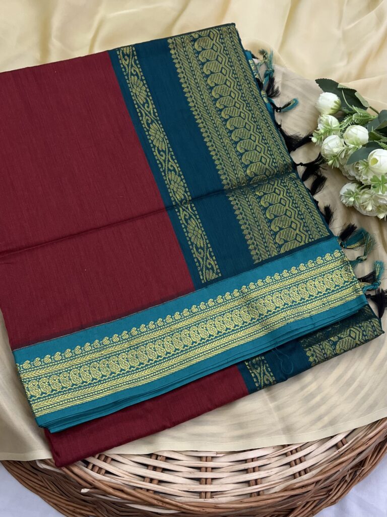 Kalyani Cotton Plain Body Rich Pallu 003