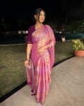 Beetroot Tissue Mulmul Saree photo review