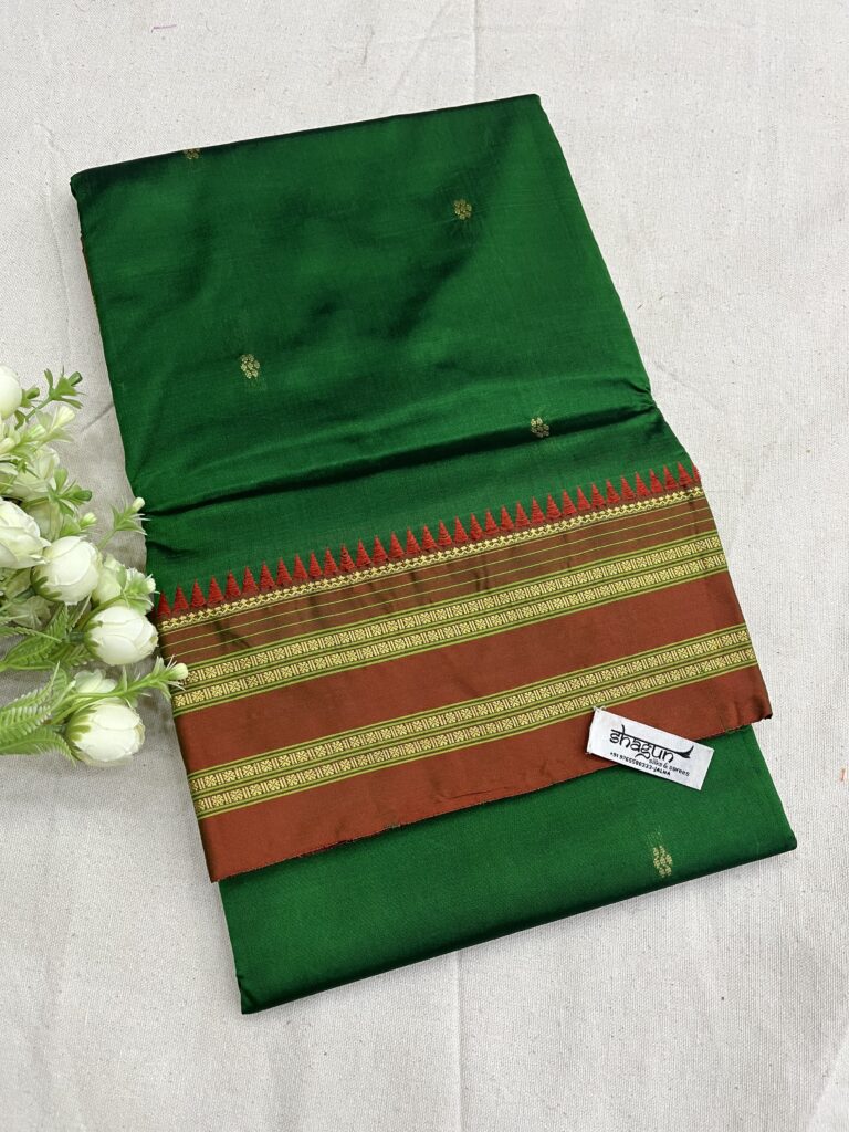 Green Maroon Rich Pallu Narayanpet Silk Saree