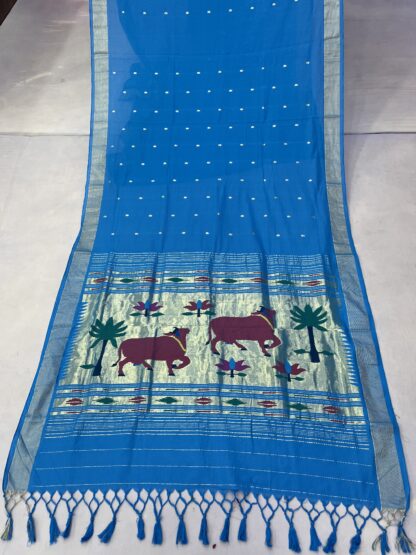 Chintamani Cotton Paithani Rich Pallu Saree 20