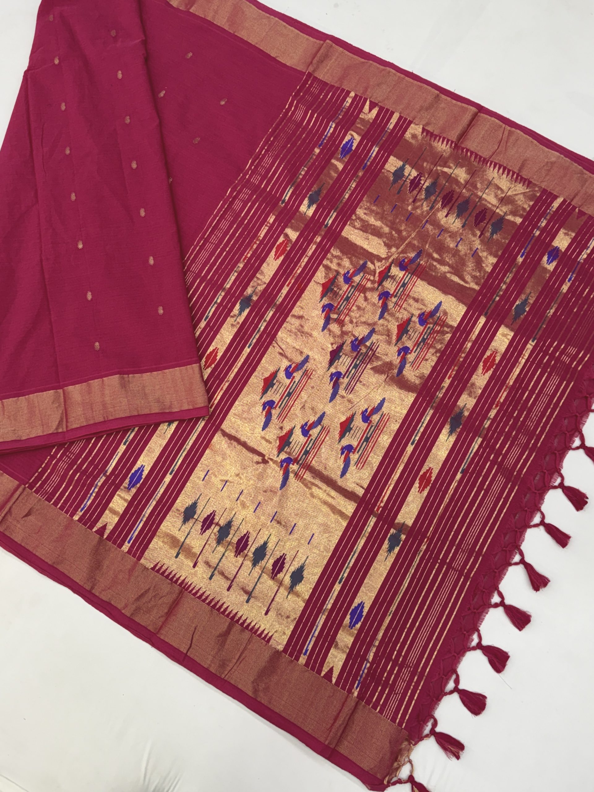 Cotton Paithani Double Pallu Saree 31