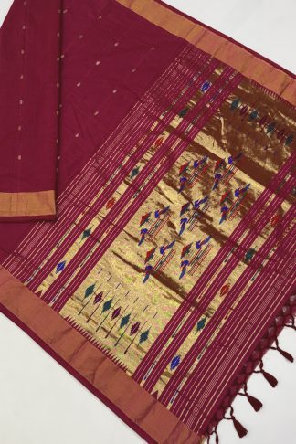 Cotton Paithani Double Pallu Saree 32